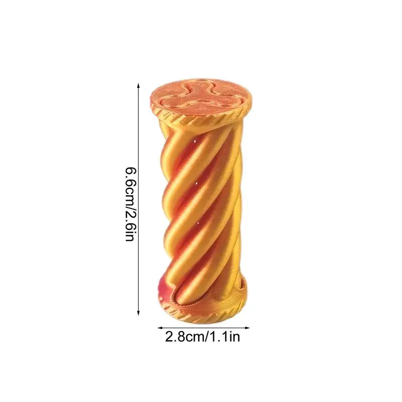 Spiral Fidget Toy 3D Printing Passthrough Crafts Portable Cylinder Sensory Educational Toy For Kids Adults Christmas Birthday