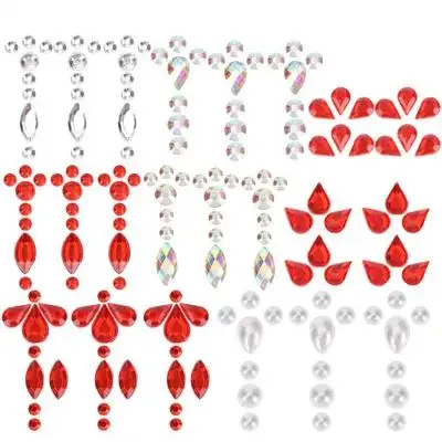 

7 Sheets Bindi For Women Face Stickers Glass Body Jewels Festival Makeup Decorations Party Accessories