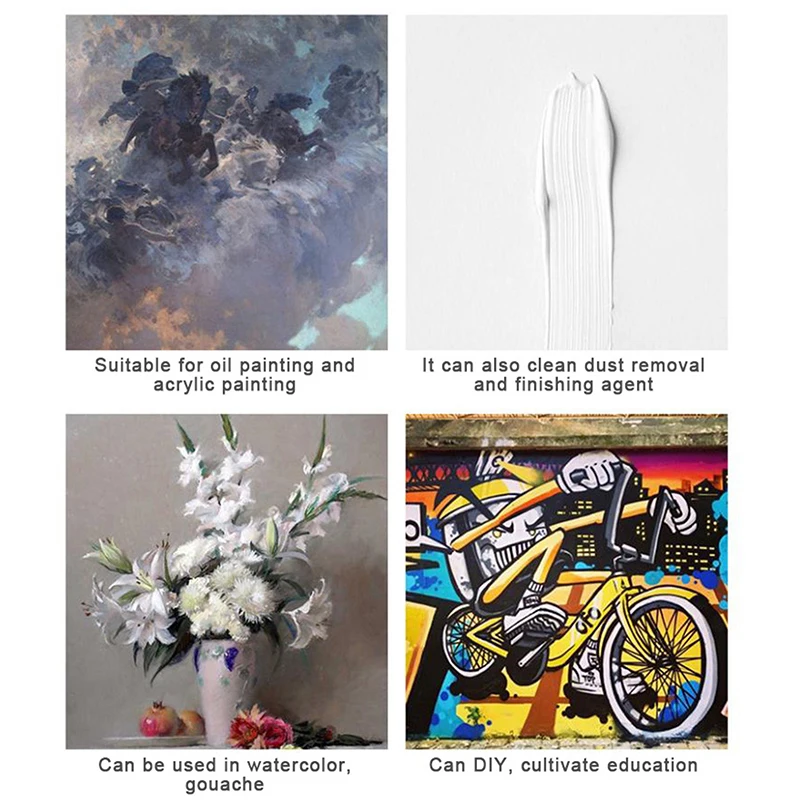 

4Pcs/Set Hair Painting Brush Acrylic Paints Nylon Oil Paint Brush Watercolor Paint Drawing Art Supplies Wood Handles