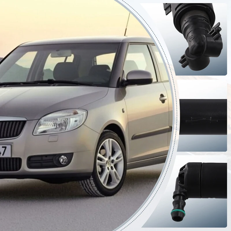 Headlight Washer Lift Cylinder Spray Nozzle For Skoda FABIA II 2006-2014 Headlight Cleaning Nozzle 5J0955965B 5J0955966B