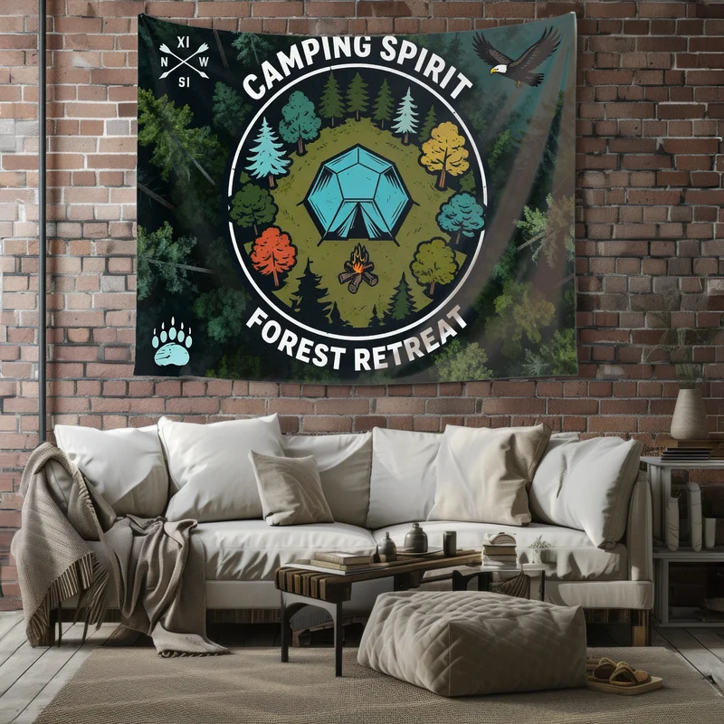 Outdoor Adventure Retreats - VIKAMA Camping Spirit Tapestry Forest Retreat