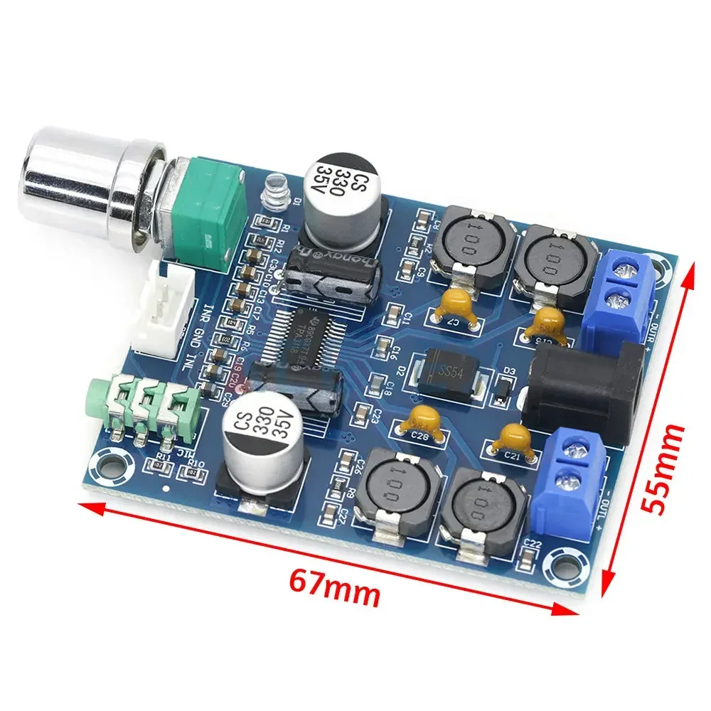 TPA3118D2 Digital Audio Amplifier Board Dual Channel 45Wx2 Stereo HIFI Speaker Volume Control Sound Board High Power Subwoofer