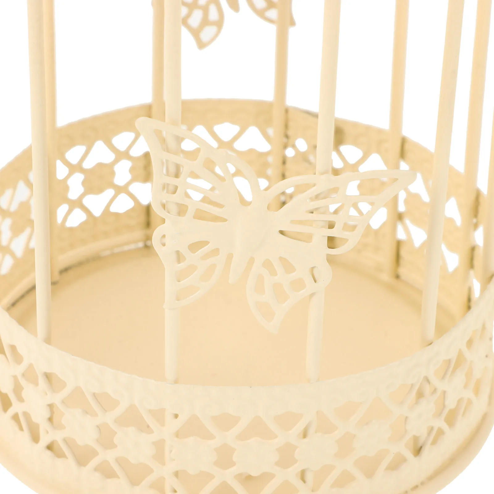

Iron Holder Vintage Home Decor Butterfly Cage Crafts Romantic Wedding Centerpiece Anniversary Celebration Candlelight