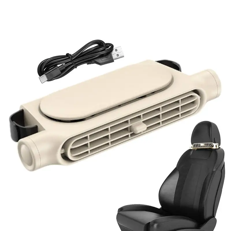 Backseat Electric USB Car Fan Car Rear Seat Fan Three Adjustable Wind Speeds Cooling Tool For Car Electrical Appliances