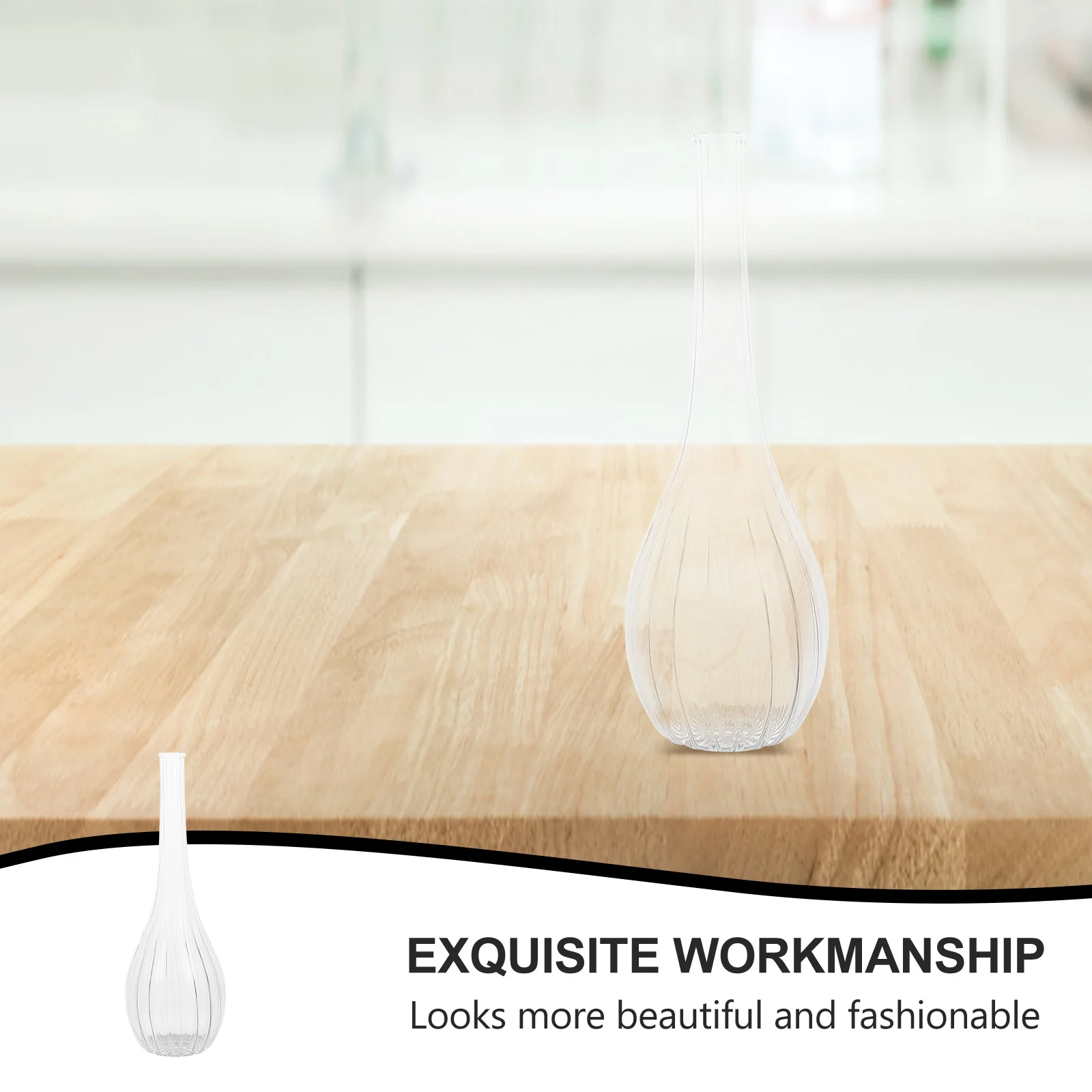 

1Pcs Glass Vase High Borosilicate Transparent Flowerpot for Hydroponics Plants Home Decoration Glass Flower Vase