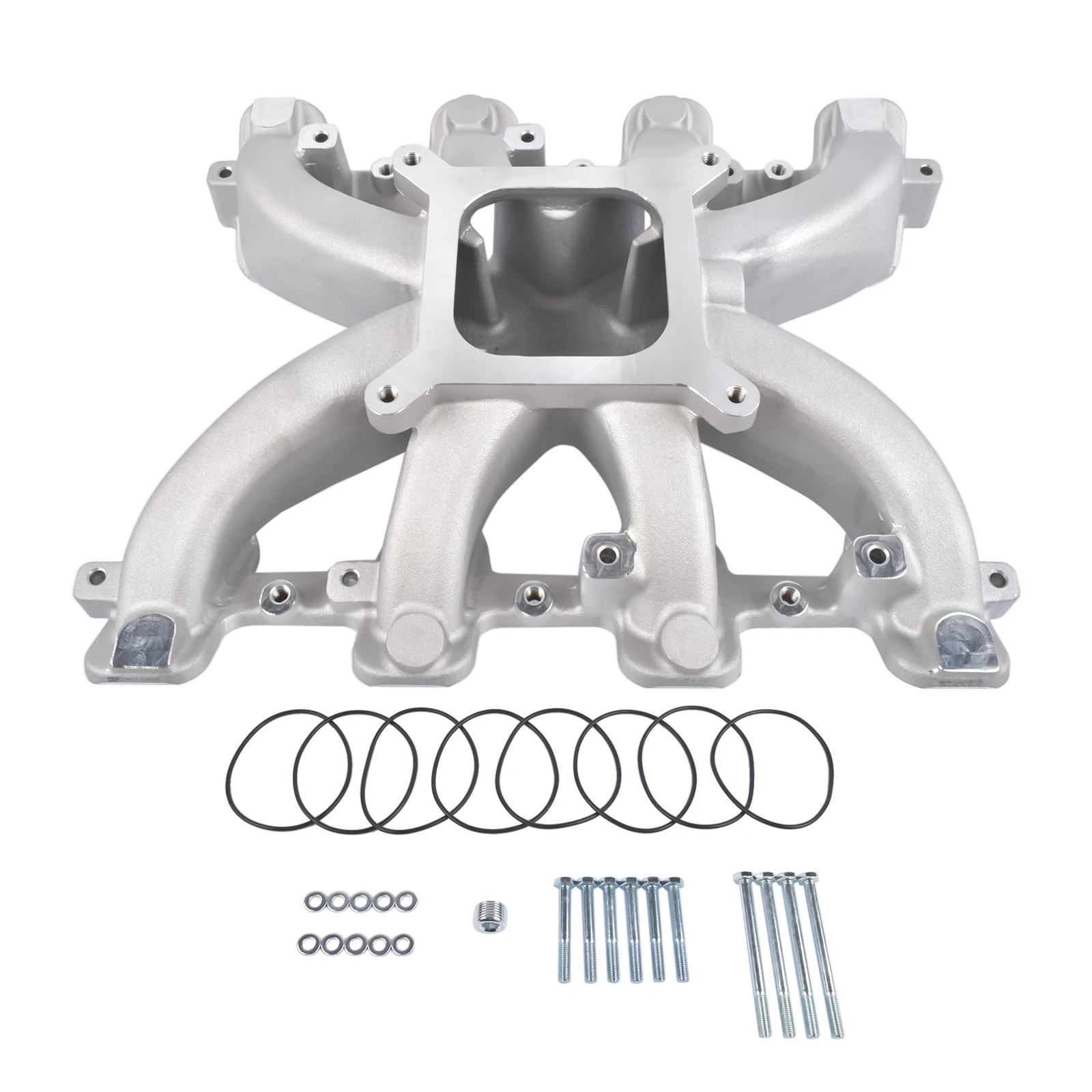 AP02 Single Plane Carb Intake Manifold for Chevy Camaro Corvette LS1 LS2 LS6 V8 5.7L 6.0L RPM Range 2500-7000 300-132