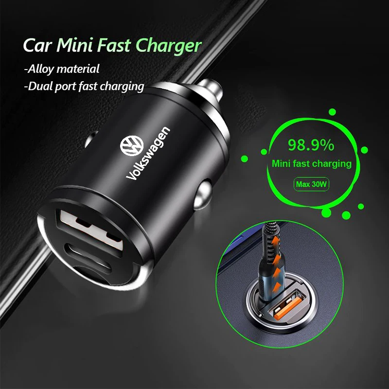 

Car Charger QC3.0 Cigarette Lighter Charger Phone Fast Charging For Volkswagen VW Polo Golf 6 7 8 MK5 Jetta Passat Tiguan Touran