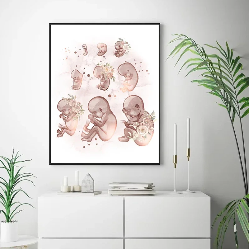 Female Anatomy Fertility Pregnancy Posters Prints Canvas Painting Wall Art Picture Gynecology Obstetrics Decoration Mural Gift view 6