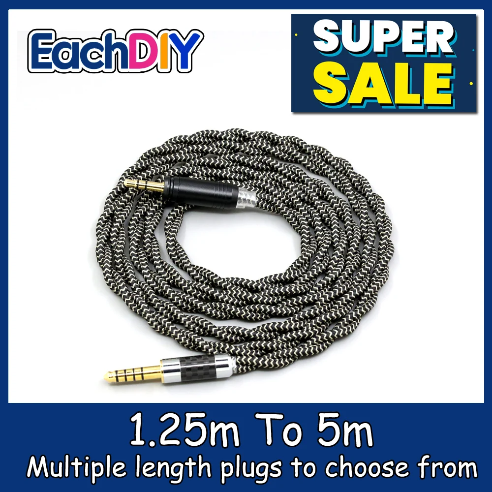 

2 Core 2.8mm Litz OFC Earphone Braided Sleeve Cable For Focal HADENYS Open-back Headphone LN008994