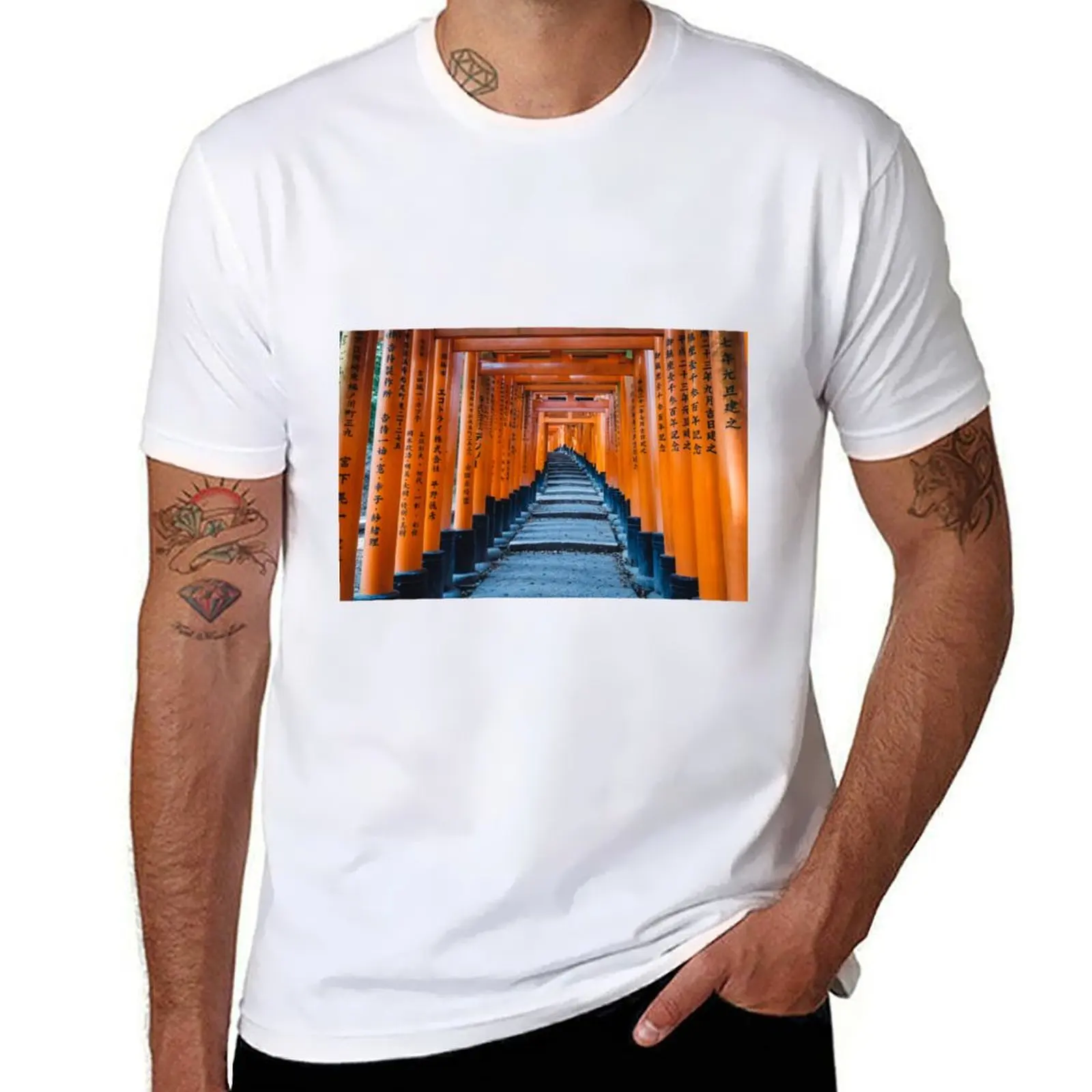 

T-Shirt shirts Kyoto, Inari-taisha funny cotton in Fushimi Japan anime t tshirt