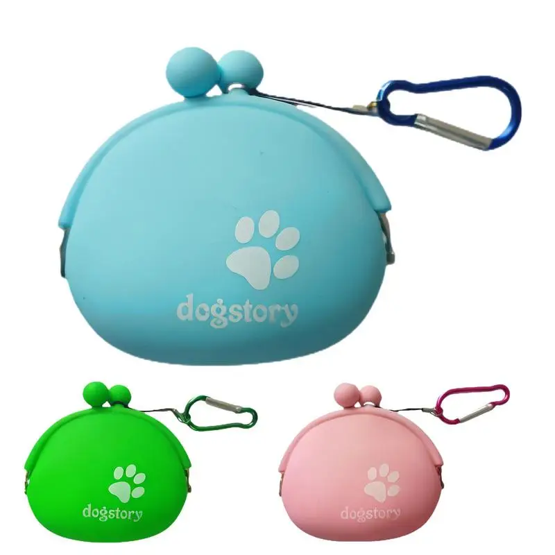 Silikon Hund behandeln Beutel Hund Training Container Hund behandeln Träger halter Welpen behandeln Snack-Tasche mit Clip Hundefutter Aufbewahrung tasche