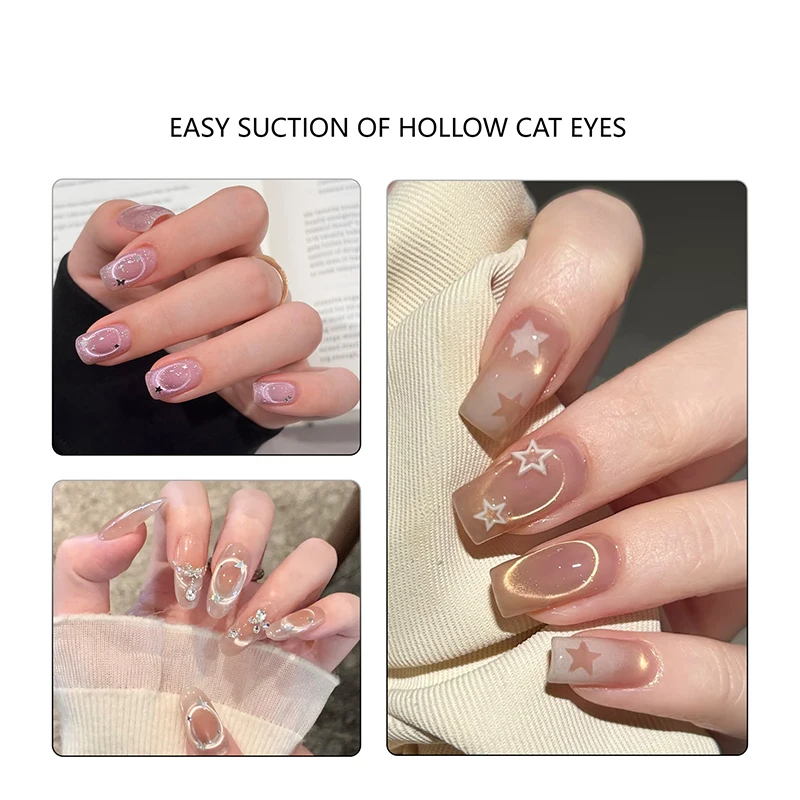 Neuer runder Katzenaugen-Nagelkunst-Magnet, starker Nagelkunst-Gel-Lack-Führungshilfe, DIY magnetischer Nagelhelfer für Maniküre-Design – Detail 4