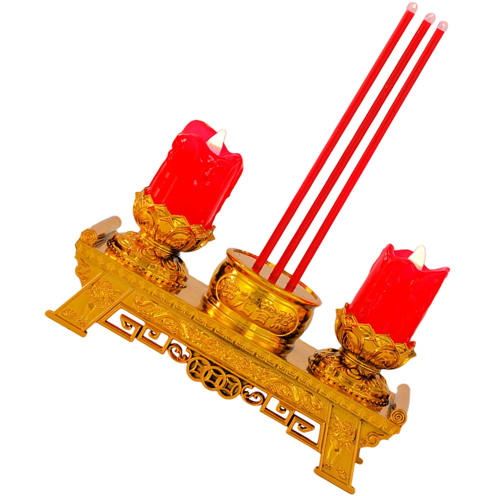 

Chinese Electronic Lamp Retro Style Sacred Buddhist Light Home Party Decoration Tea Light Lantern Spiritual Decor