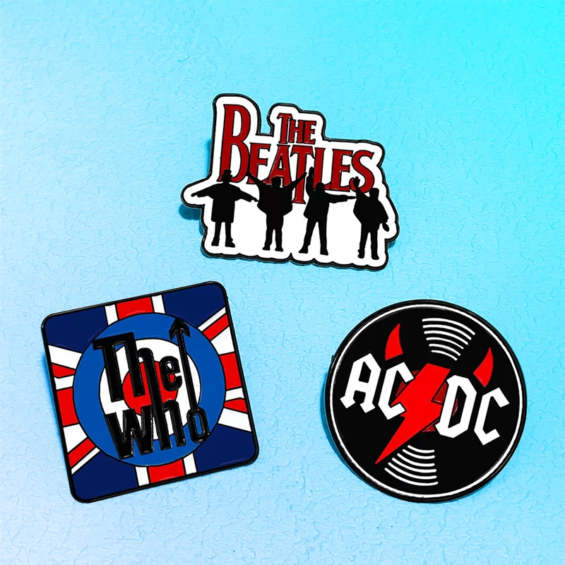 AniPins Music Band Pins 3-design Metal Enamel Brooch Pin For Backpack Clothes Lapel Badge Friends Gifts view 6