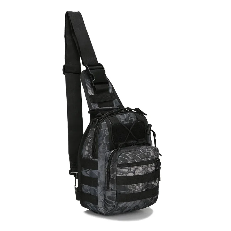 

Men's Canvas Cycling Shoulder Bag Military Fan Tactical Small Chest Bag Field Sports Mountaineering Portable Satchel Bag