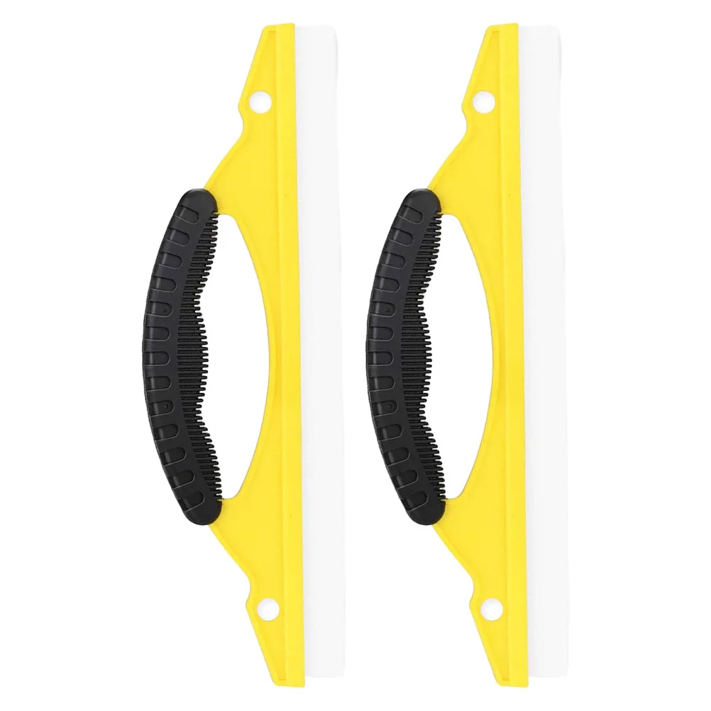 2Pcs Scraper Window Squeegee Ergonomic Handle Shower Glass Door Cleaner Practical Small Window Cleaner Car Windshield Use