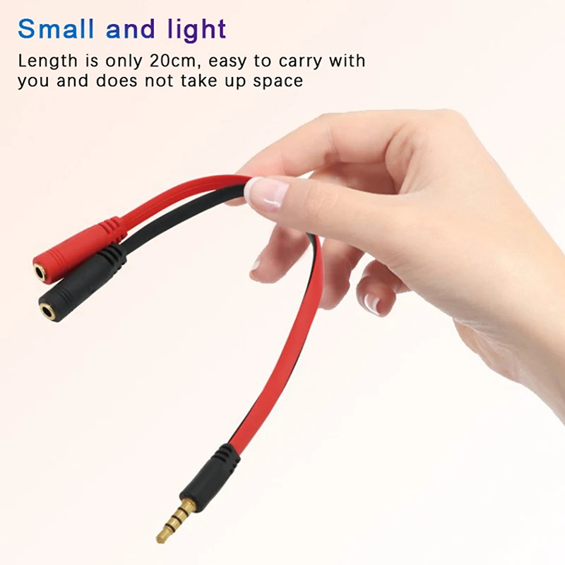 3.5mm AUX 1 Male To 2 Female Spliter Wire 3.5 Jack Audio Splitter Cable Headphone Earphone Speaker Stereo AUX Adapter Cord