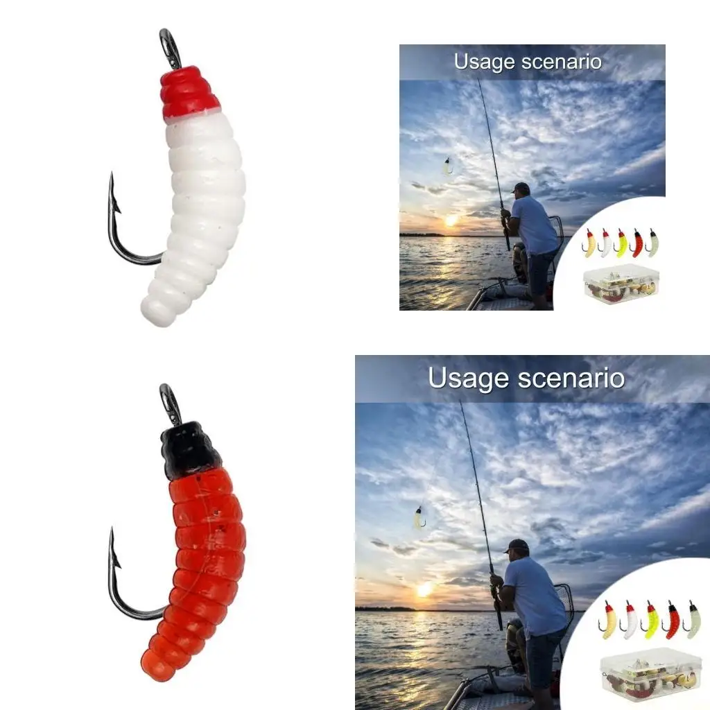 

U2JB 30 шт. мягкие приманки для личинок хлебные черви искусственные приманки мягкие пластиковые рыболовные приманки