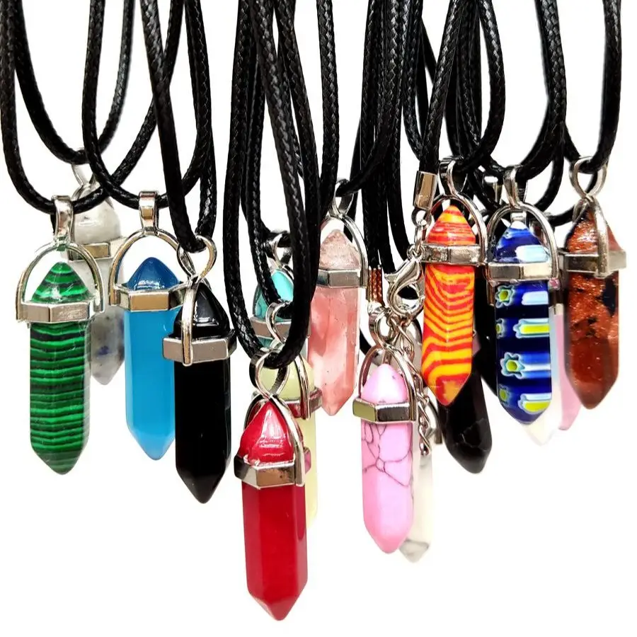 Großhandel 30 Stück Sortierte Heilende Chakra-Kugelstein-Kreuzanhänger Halsketten für Männer und Frauen Trendiger Schmuck – Detail 1