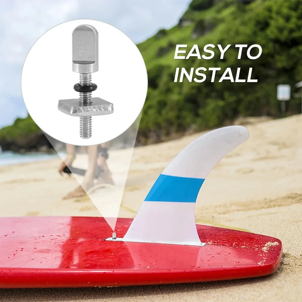 Tornillo de aleta de acero inoxidable para tabla de Surf M4, tornillos de aleta deslizante para Longboard, clavos individuales para reemplazar, 6 piezas