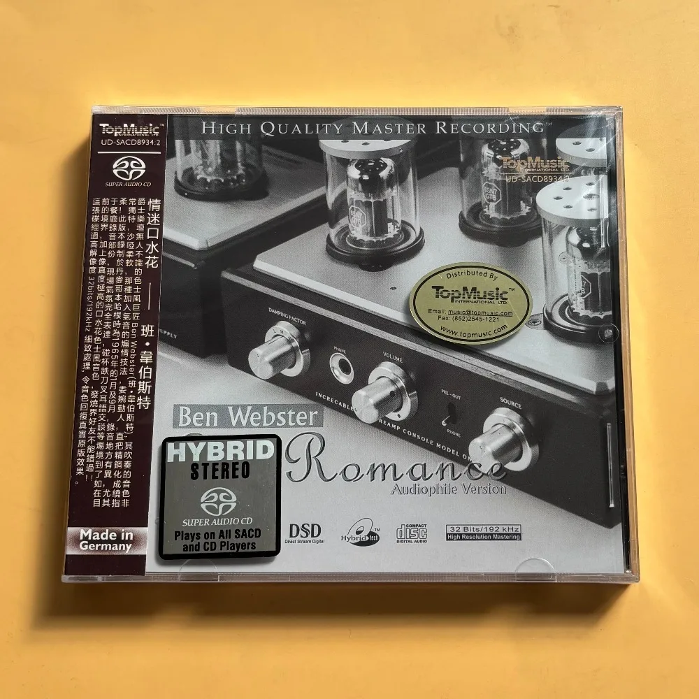CD de Jazz com Sax Tenor para Audiófilos, Gravação Analógica de 1965 em Copenhague, Microfone de Válvula, Disco de Referência, Teste de Vibração de Ar para Saxofone