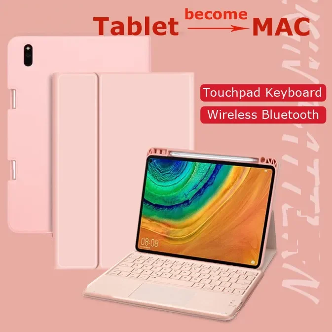 For Huawei Matepad 11.5 New 2025 SE 11 PaperMatte 11.5 S Air 11.5 Pro 11 10.4 Inch Folio Keyboard Casing Cover with Pencil Slot