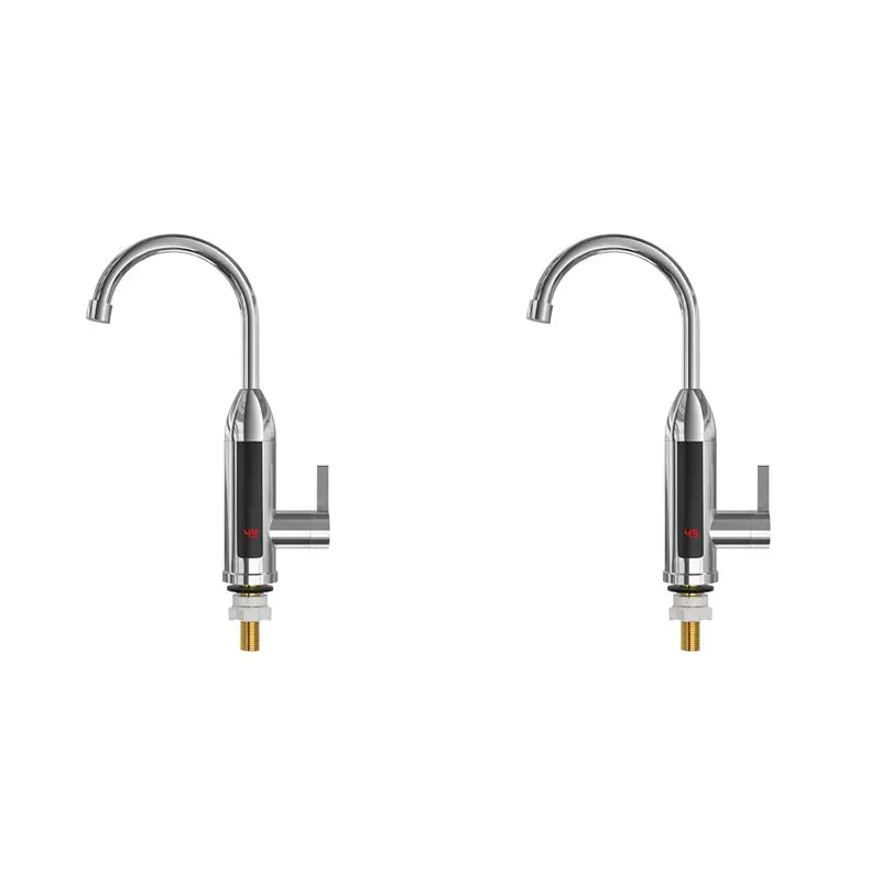 

CYCLI-2X Electric Kitchen Water Heater Tap Instant Hot Stainless Steel Water Faucet Heater Cold Heating Faucet EU Plug,B