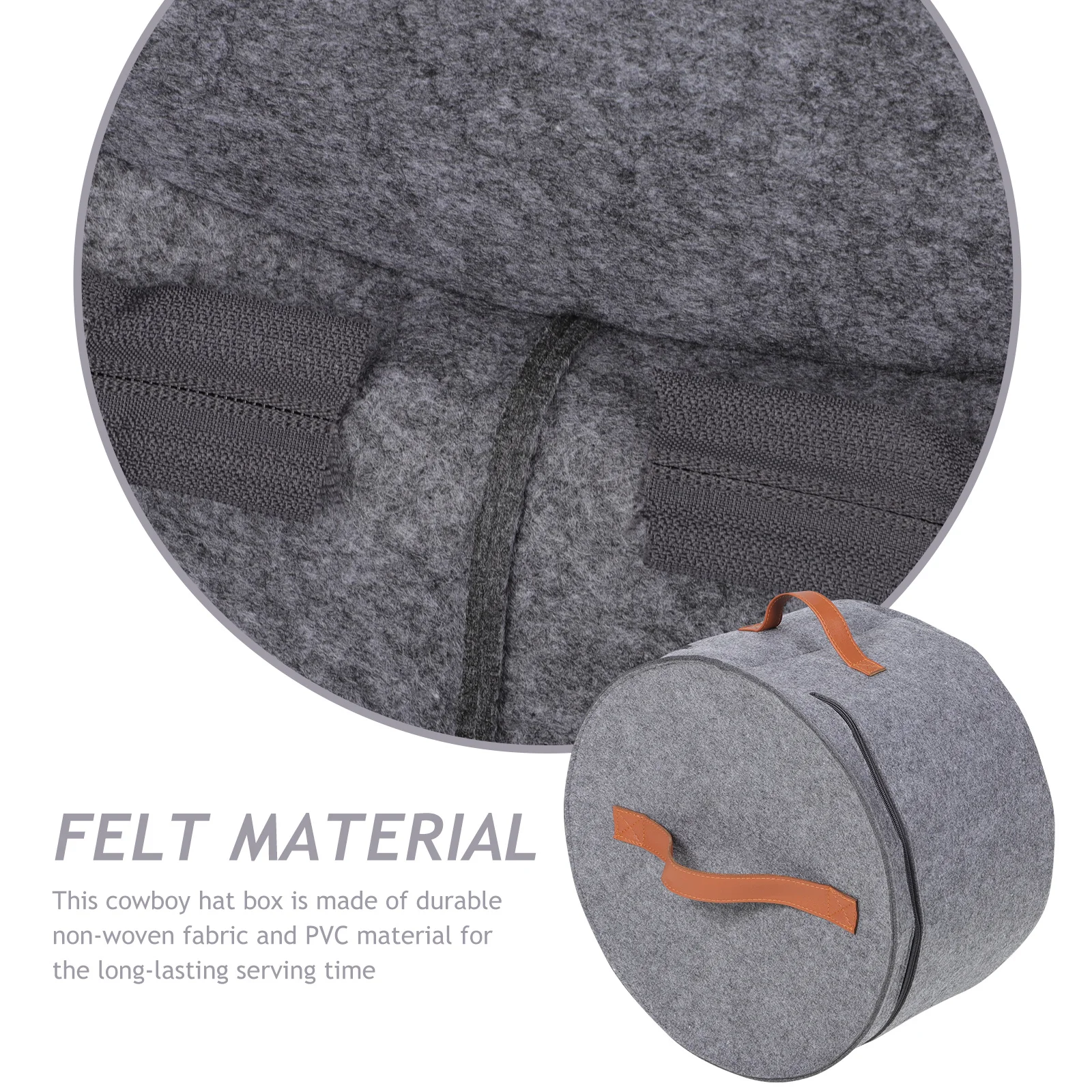 

Round Hat Carrier Case Large Non-Woven Fabric Storage Box Travel Organizer for Men Women Hat Carrier Case for Travel