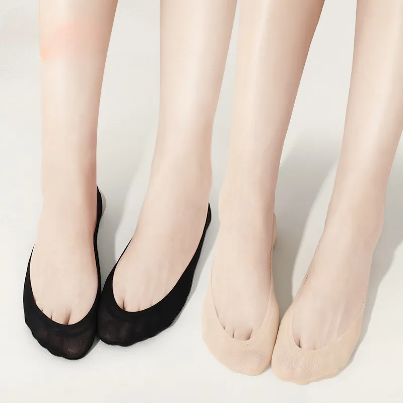 Non-slip Invisible Socks Slippers Seamless Ice Silk Boat Socks Summer Ultra Thin Solid Casual Breathable Low Cut Socks for Women image 6