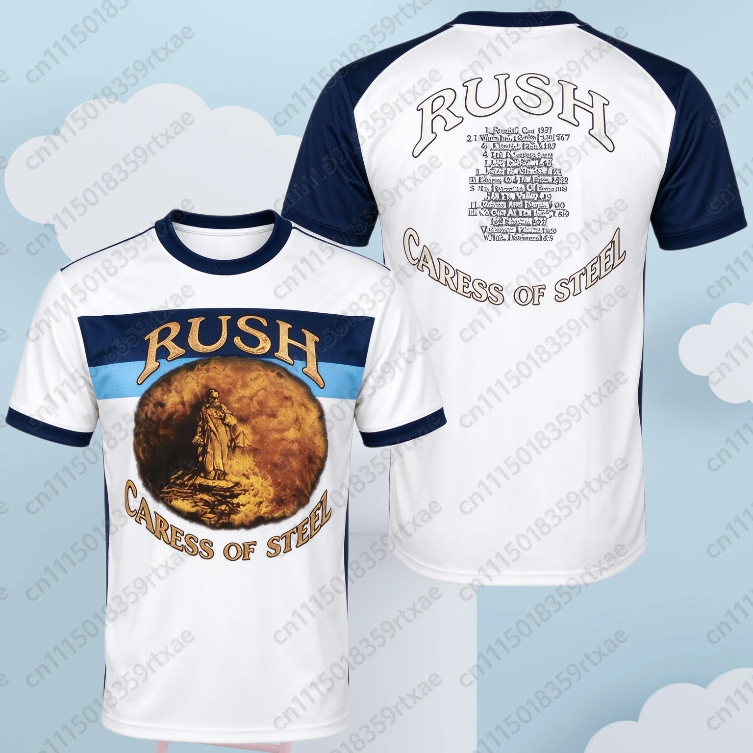 Rush Cares of Steel Print Fashion T-shirt -3D Printed T-shirt for Band Enthusiasts and Fans Suitable for Family Matching