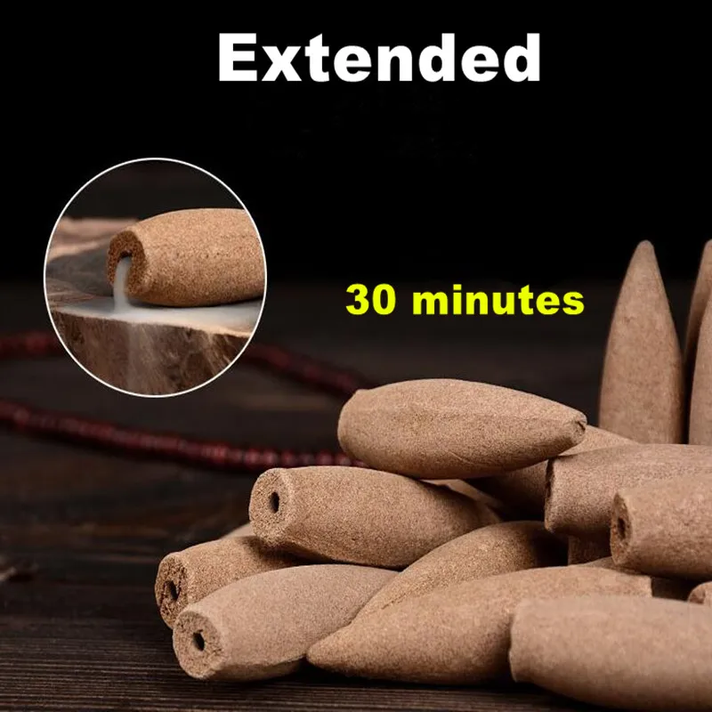 Oversized 30 Minutes Smoke Backflow Tower Incense Cones Gift Hardcover Agarwood Wormwood Sandalwood Incense with Burner Holder