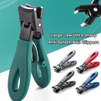 Portable Large Jaw Nail Clipper 8mm Opening Ultra Sharp Nail Trimmer Anti Splash Fingernail Trimmers Fingernail