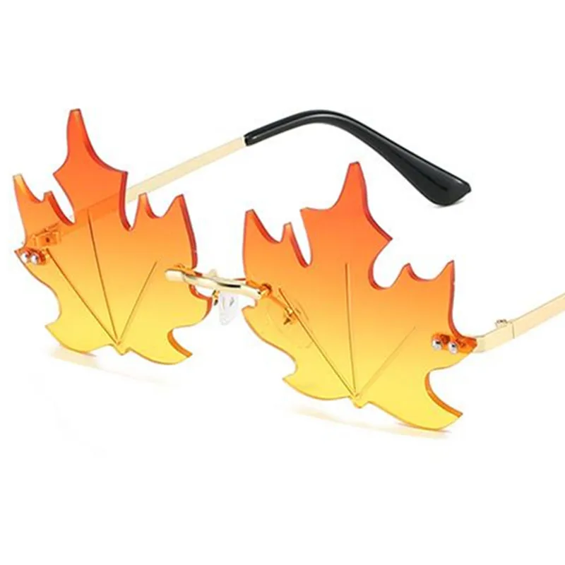 

Солнцезащитные очки без оправы в стиле хип-хоп, индивидуальные очки с защитой от УФ-лучей, забавные женские очки для маскарада, Хэллоуина, декоративные