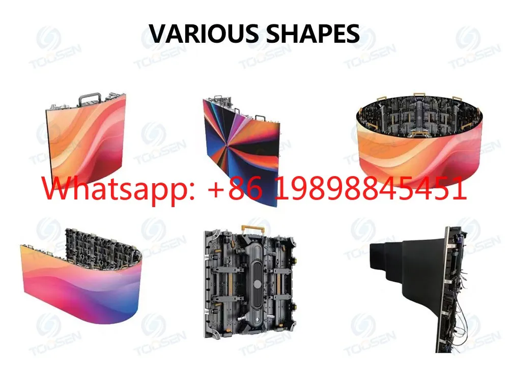 Toosen P1.2/P1.5/P1.8/P2.5 Curve LED Video Wall, Indoor SMD Full Color Giant Display for Church