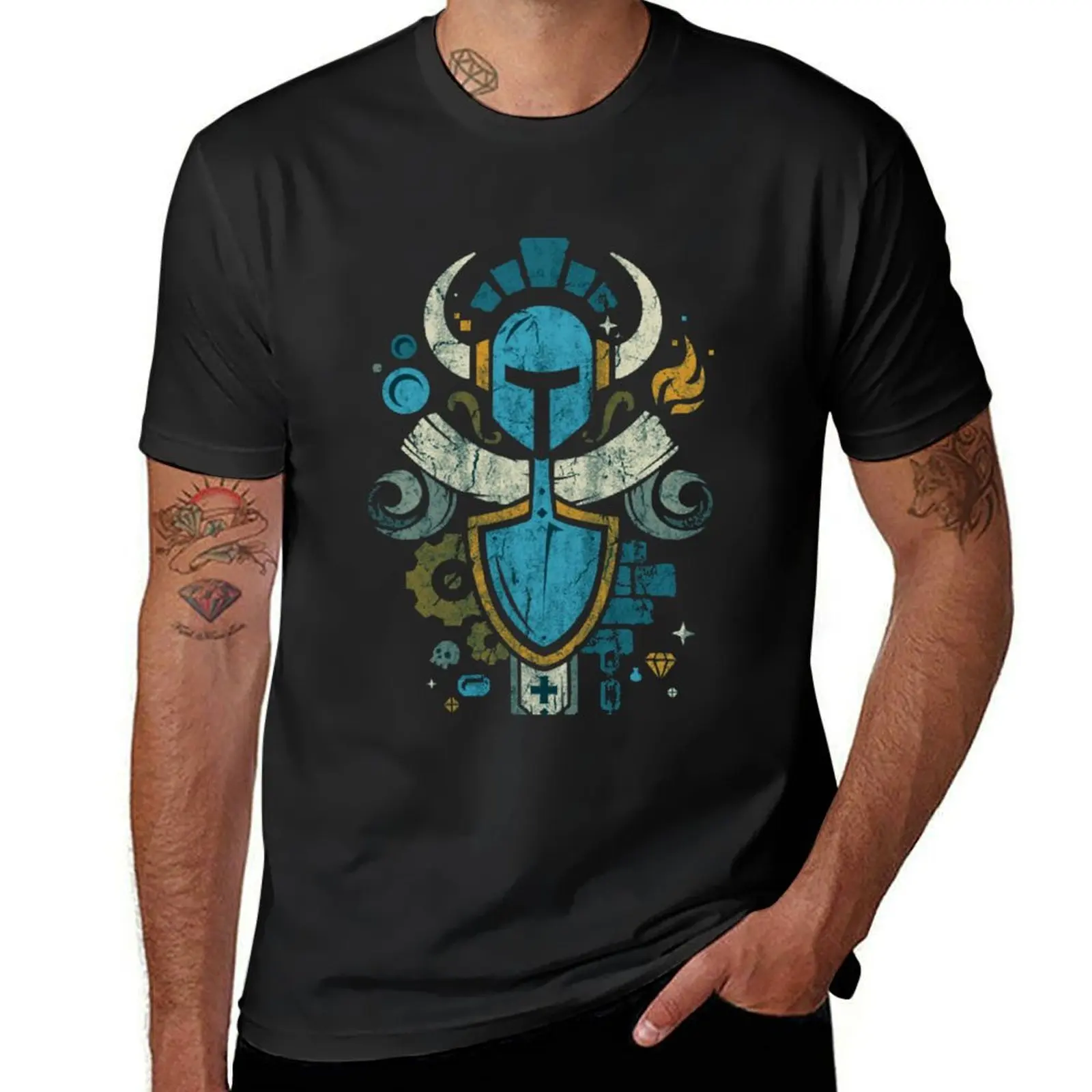 Shovel Knight Shovelry Emblem Crest T-Shirt T-Shirt customs sweat t shirts men