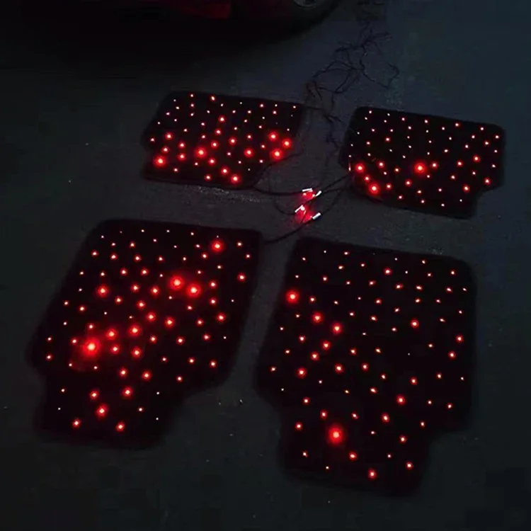 Starlight car mats optical Rug light led fiber optical lights  car mats star light up floor mat for car