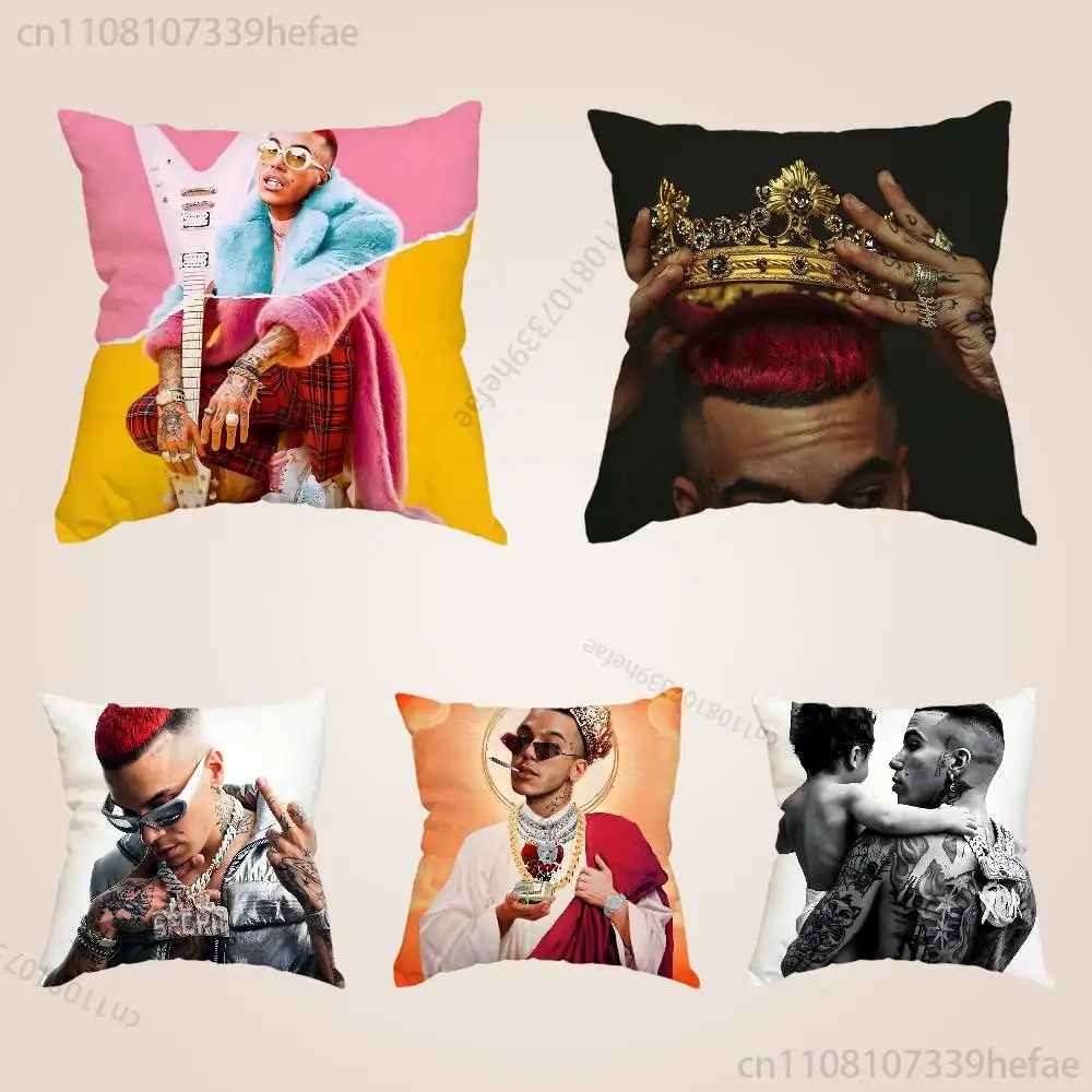

Rapper S-Sfera E-Ebbasta Funny Pillow Case Anti-dustmite Pillowcase Invisible Zipper Silky Short Plush Sofa Cushion Cover