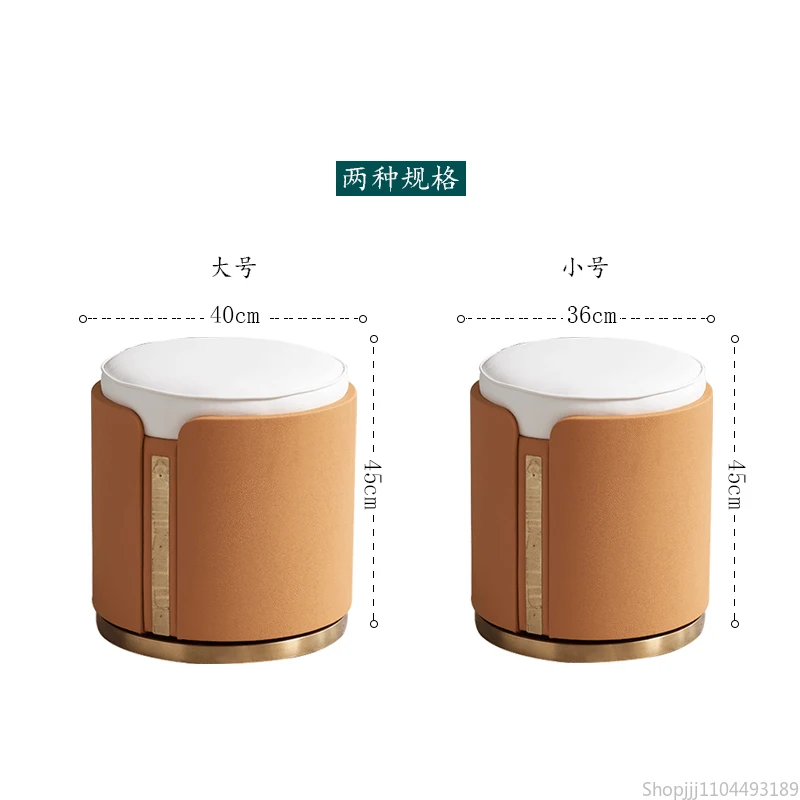 مقعد مكياج فاخر خفيف، مقعد دوار عالي الجودة، مقعد جلدي لطاولة القهوة في غرفة المعيشة،