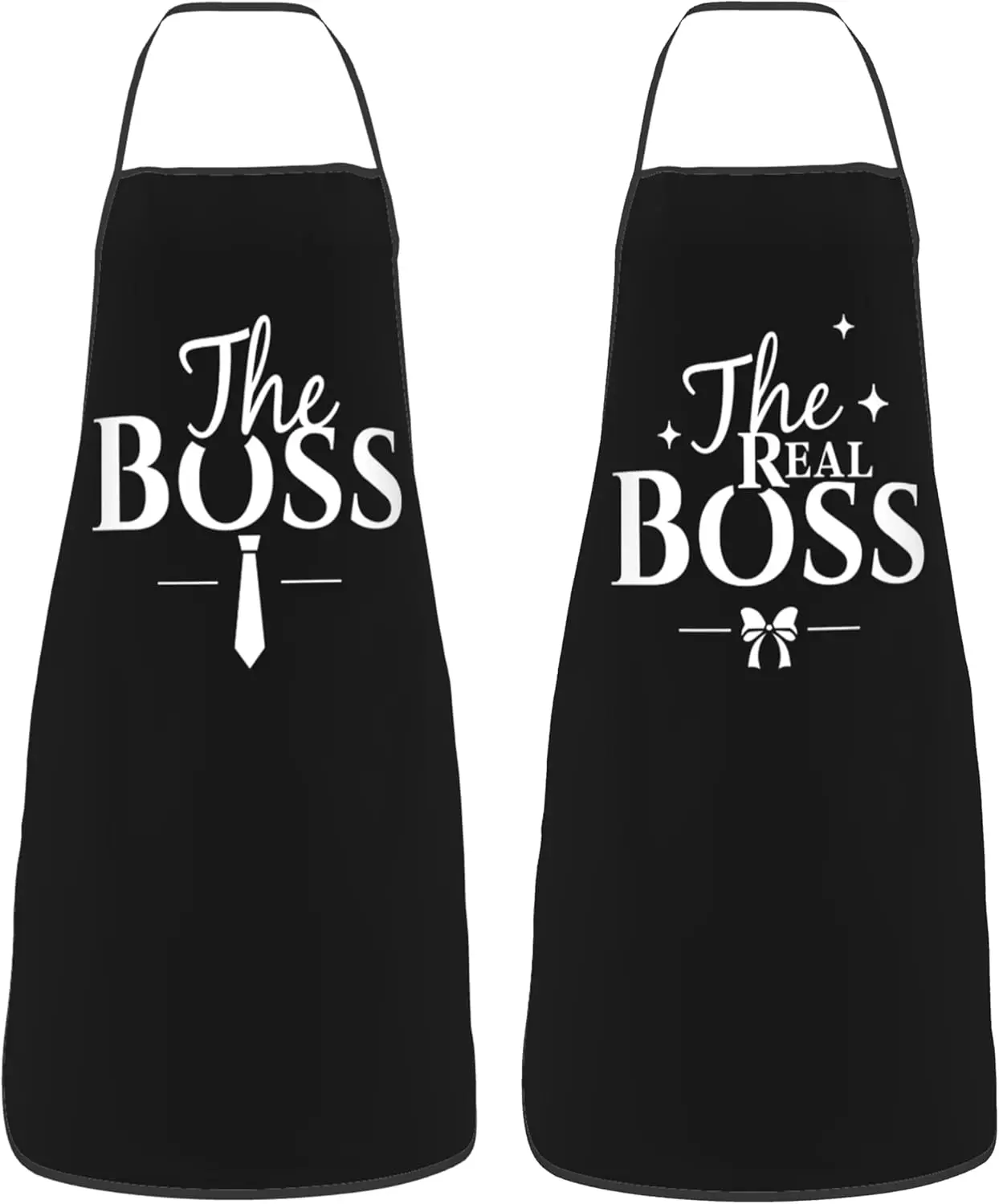 

2Pcs Water-Resistant Funny Kitchen Aprons for Couples, Valentine's Day Wedding Gifts, Chef Aprons for Women and Men