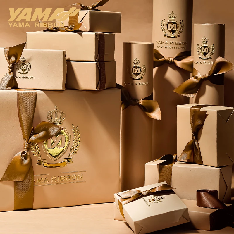 YAMA Brown Serie 9 16 25 38 mm 100yards/lot Grosgrain Ribbon for Gift Diy Dress Wedding Decoration Craft  Wrapping Ribbons