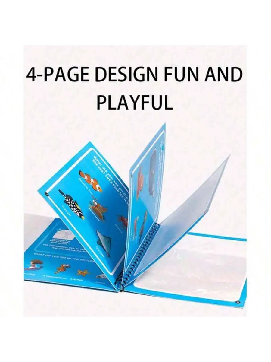 10-Piece Set of Magical Water Painting Books, Reusable Kindergarten Educational Coloring Books, Repeated Doodling Water Painting Books (Randomly Sent)