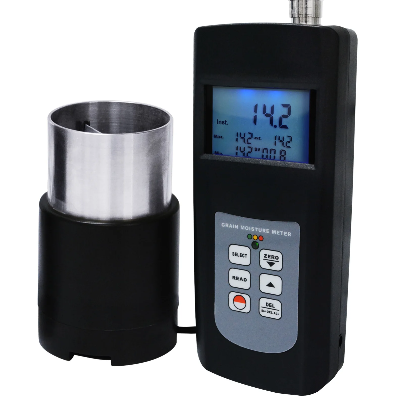 Digital Grain Moisture Meter Color Coded LED Light 36 Handheld Hygrometer Grain Humidity Coffee Soybean Wheat