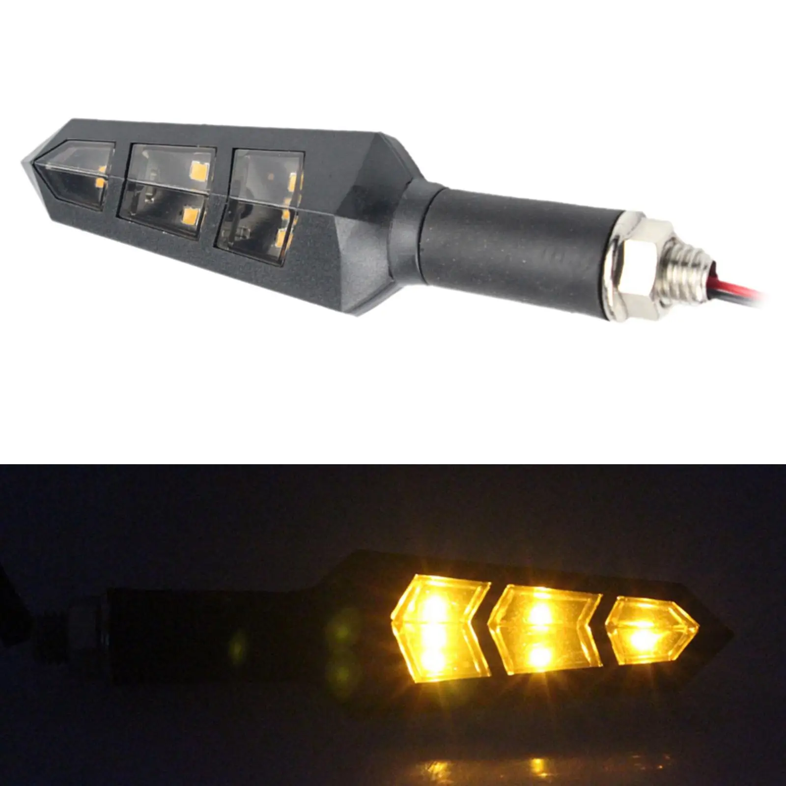 

Пластиковый указатель поворота Янтарный светодиодный указатель поворота мигалка 10x5x1см