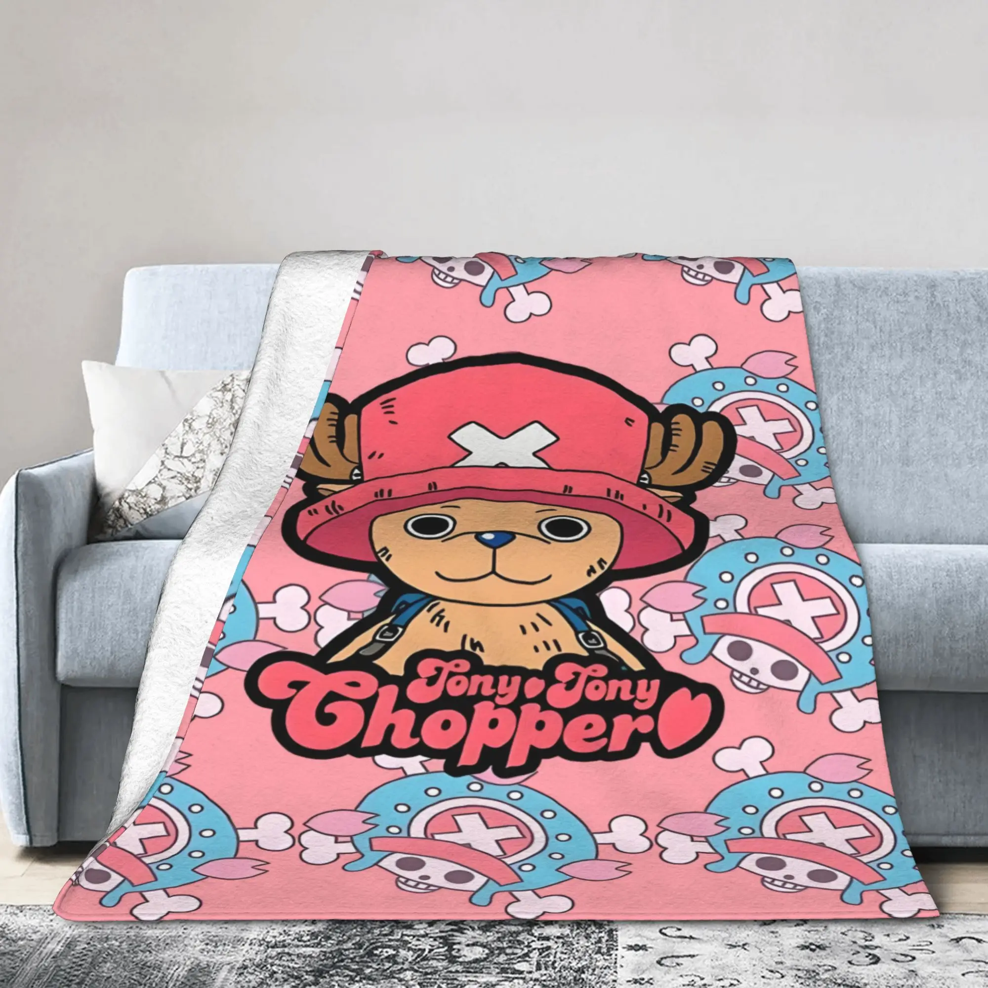 Custom Chopper Janpan Anime Blanket 3D Printed Soft Flannel Fleece Warm Movies Throw Blankets for Home Bed Couch Bedspreads