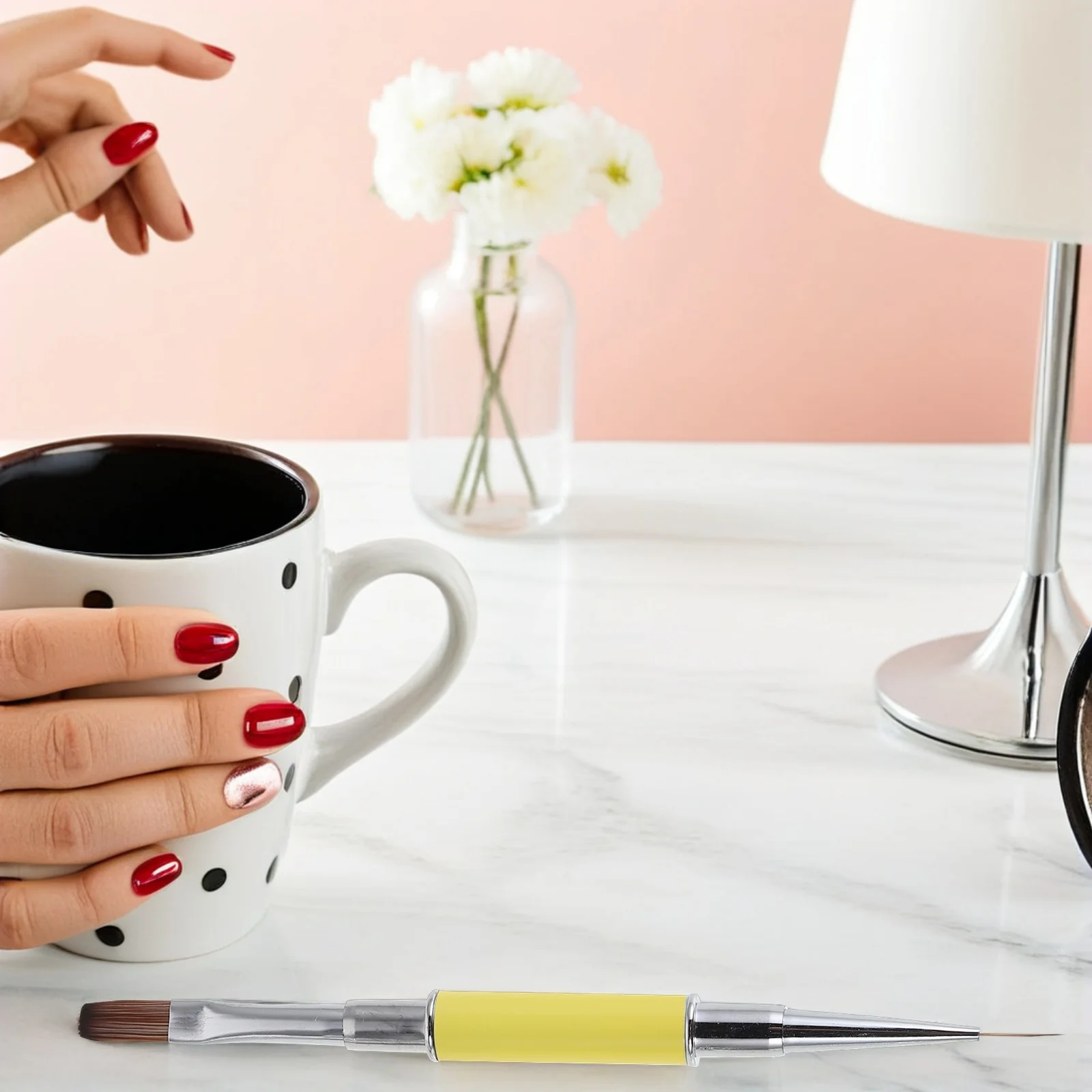 Set di pennelli per nail art a doppia estremità da 3 pezzi, penna punteggiata per fodera fine, strumenti multifunzionali per manicure professionale per il design delle unghie