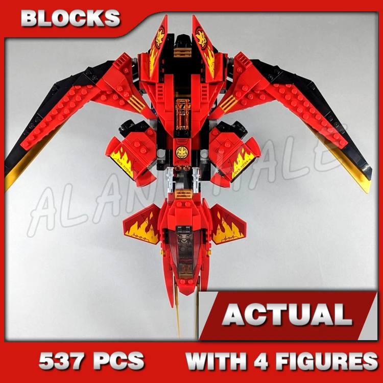 537pcs Legacy Kai Fighter Red Jet Nindroid Warrior Shooter 11553 Building Blocks Sets GIfts Compatible With Model