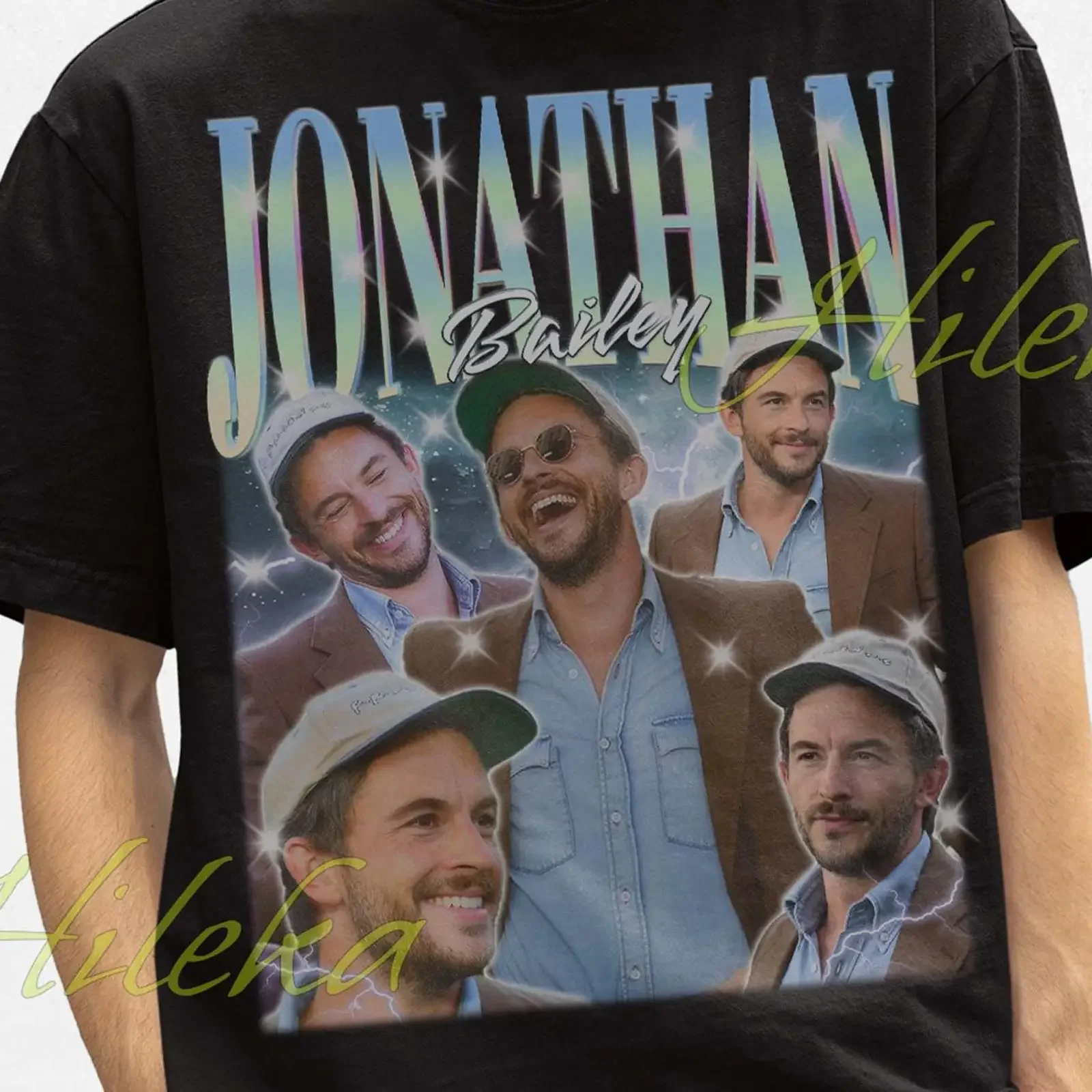 90s Vintage Bootleg Jonathan Bailey T Shirt Retro Fan Casual  vintage Washed fashion streetwear Stylish Slightly Unisex