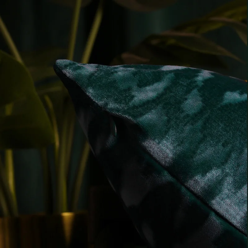 Wave Velvet Pillows Dark Green Soft Cushion Case Luxury Decorative Pillow Case For Sofa Chair Home Decorations