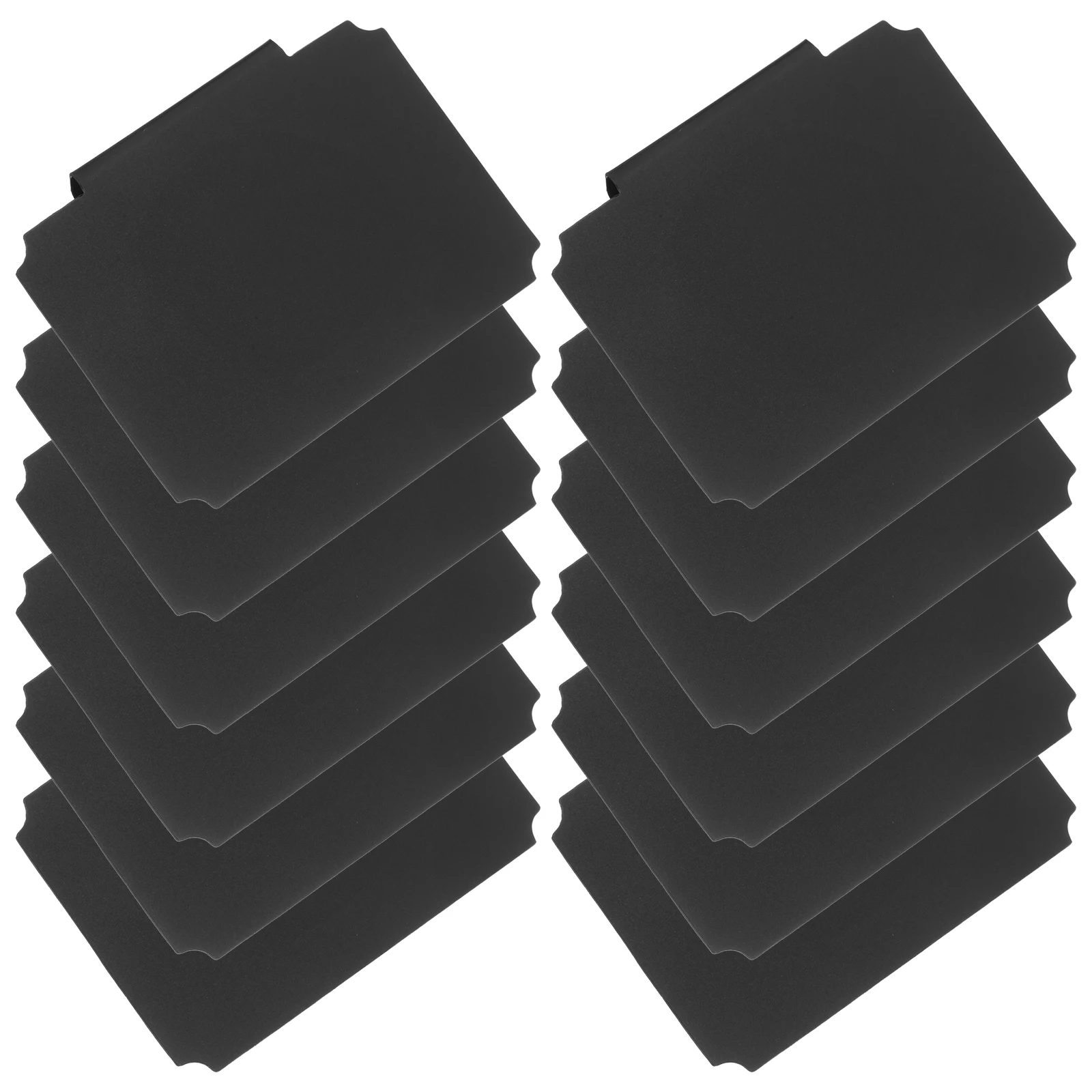 

12pcs Clip-On Bin Labels Matte Black Dry Erase Tags For Storage Baskets Shelves Pantry Organization Writable Reusable Chalkboard