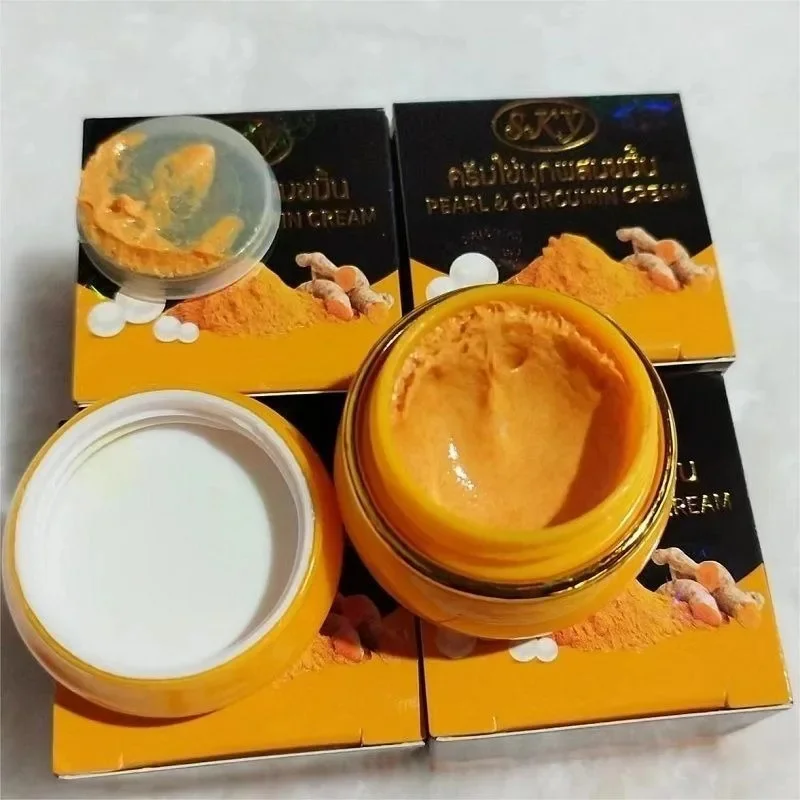 

20gThailand SKY Turmeric Day Night Cream Reduce Black Spots Freckles Acne Tighten Pores Eliminate Wrinkles Whitening Pearl Cream